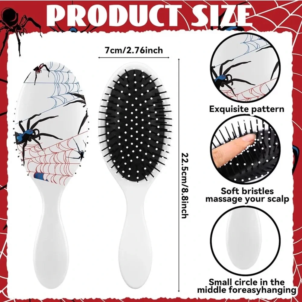 Lot of 3 Spider Web Hair‎ Brush Detanglers Kids Bundle